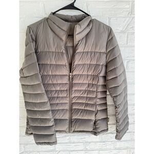Calvin Klein Women's Packable Lightweight Tan Puffer Jacket‎ Size Small